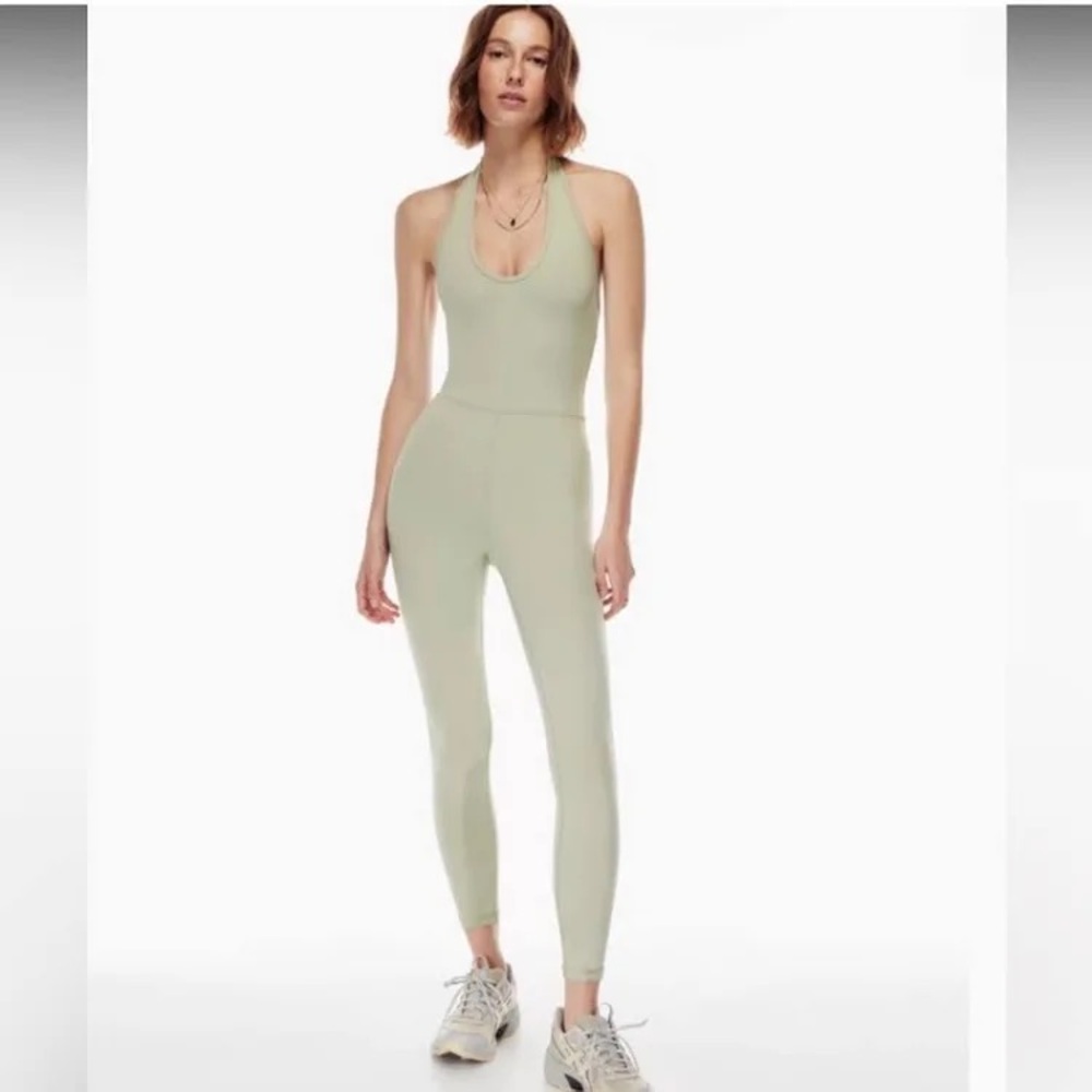 Wilfred Green Jumpsuit with Plunging V-Neckline
